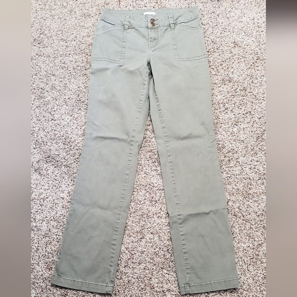 LOWEST PRICE-Chino Slim Boot Green Pants - Picture 1 of 4